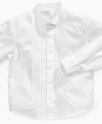 Dress up your little guy in style with this Tommy Hilfiger tuxedo shirt. Dress up your little guy in style with this Tommy Hilfiger tuxedo shirt.