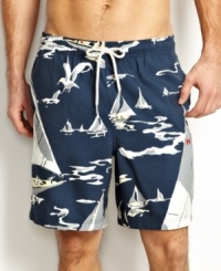 Get your summer swim crew together by adding this pair of trunks from Nautica. Get your summer swim crew together by adding this pair of trunks from Nautica.