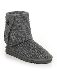 UGG Australia Cardy crocheted boot. Cozy, comfy, crocheted boot with two button detailing that is functional at the top. The boot can be worn two different ways: as a tall boot or folded over to show the button detail. UGG Australia Cardy crocheted boot. Cozy, comfy, crocheted boot with two button detailing that is functional at the top. The boot can be worn two different ways: as a tall boot or folded over to show the button detail.