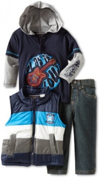 Nannette Baby-boys Infant 3 Piece Guitar Vest Set, Navy, 24 Months Nannette Baby-boys Infant 3 Piece Guitar Vest Set, Navy, 24 Months