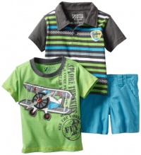 Nannette Baby-boys Infant 3 Piece Knit Pullover Shirt and Woven Short Set, Green, 12 Months Nannette Baby-boys Infant 3 Piece Knit Pullover Shirt and Woven Short Set, Green, 12 Months