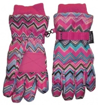 N'ice Caps Thinsulate Waterproof Zig Zag Ski Glove N'ice Caps Thinsulate Waterproof Zig Zag Ski Glove