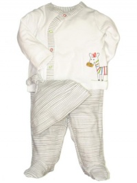 Offspring- Baby Boys Newborn Zebra 3 Piece Take Me Home Sleepwear Set, White Multi, 3 Months Offspring- Baby Boys Newborn Zebra 3 Piece Take Me Home Sleepwear Set, White Multi, 3 Months