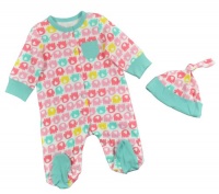 Offspring- Baby Girls Elephant Footie with Hat Offspring- Baby Girls Elephant Footie with Hat