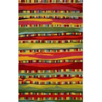 Liora Manne Seville Mosaic Stripe Hand Tufted Rug, 9 by 12-Feet, Fiesta Liora Manne Seville Mosaic Stripe Hand Tufted Rug, 9 by 12-Feet, Fiesta