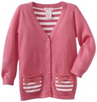 Design History Girls 2-6X Stripe Back Cardigan, Partypinkstripe Combo, 2T Design History Girls 2-6X Stripe Back Cardigan, Partypinkstripe Combo, 2T