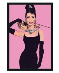 Fill your home with star power. Audrey Hepburn strikes her most famous pose from Breakfast at Tiffany's in this textured art print. With a simple, satin-black frame. Fill your home with star power. Audrey Hepburn strikes her most famous pose from Breakfast at Tiffany's in this textured art print. With a simple, satin-black frame.