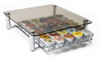 Deluxe Glass Coffee Drawer for Keurig Single Serve Kcups Holds 35 K-cups By Fevodesign