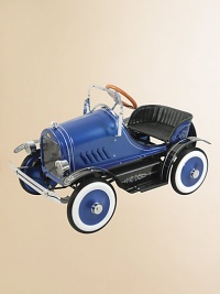Your little driver will enjoy cruising with their friends in this vintage-style pedal roadster. Classic detailing and a glossy bodywork finish turn heads as your child cruises down the street. The Deluxe Roadster comes complete with working headlights, adjustable windshield and a spare wheel. Your little driver will enjoy cruising with their friends in this vintage-style pedal roadster. Classic detailing and a glossy bodywork finish turn heads as your child cruises down the street. The Deluxe Roadster comes complete with working headlights, adjustable windshield and a spare wheel.