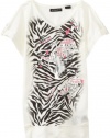 Baby Phat - Kids Girls 7-16 Banded Bottom Tee, Ivory, Large