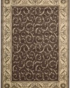 Nourison Zanibar Large Scroll Brown5.6-Feet by 7.5-Feet Polyacrylic Area Rug