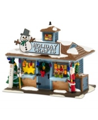 Snow Village DIYers make a beeline for the Holiday Crafts store, where they'll start stockpiling Christmas lights, Santa cutouts, glitter, tinsel and glue as early as September. A figurine with tons of fun from Department 56. Snow Village DIYers make a beeline for the Holiday Crafts store, where they'll start stockpiling Christmas lights, Santa cutouts, glitter, tinsel and glue as early as September. A figurine with tons of fun from Department 56.