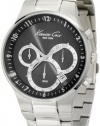 Kenneth Cole New York Men's KC9161 Classic 3500 Series Round Chronograph Contemporary Sub-Eye Black Watch