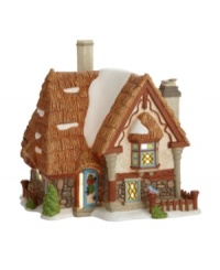Lucky villagers from Dickens' time fled the bustling city for a holiday in coastal cottages like Bluebird. A traditional thatched roof, beautiful stonework and a sprig of pine wrapped in ribbon welcome everyone home for Christmas. From Department 56. Lucky villagers from Dickens' time fled the bustling city for a holiday in coastal cottages like Bluebird. A traditional thatched roof, beautiful stonework and a sprig of pine wrapped in ribbon welcome everyone home for Christmas. From Department 56.