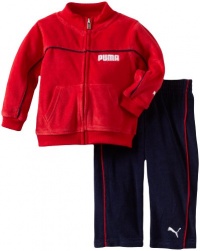 Puma - Kids Baby-Boys Infant Promo Velour Set, Red, 24 Months