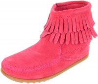 Minnetonka Double Fringe Moccasin (Toddler/Little Kid/Big Kid),Pink,10 M US Toddler Minnetonka Double Fringe Moccasin (Toddler/Little Kid/Big Kid),Pink,10 M US Toddler