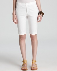 Beach or park, vacation or home--these Vince Bermuda shorts dress you for stylish adventure. Trend-right in white with stripes or solids, add a bold sandal for a punchy finish. Beach or park, vacation or home--these Vince Bermuda shorts dress you for stylish adventure. Trend-right in white with stripes or solids, add a bold sandal for a punchy finish.