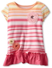 Design History Girls 2-6X Stripe Tunic Ruffle Flower, Partypinkstripe Combo, 2T Design History Girls 2-6X Stripe Tunic Ruffle Flower, Partypinkstripe Combo, 2T
