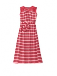 Design History Girls 7-16 Striped Maxi Dress, Paradise Pink, 14