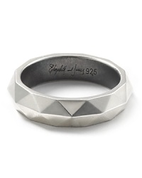 A punched-up play on shapes, Elizabeth and James' angular silver ring adds an enviable edge. Channel an off-duty model and wear it with dark skinnies and a slouchy tee. A punched-up play on shapes, Elizabeth and James' angular silver ring adds an enviable edge. Channel an off-duty model and wear it with dark skinnies and a slouchy tee.