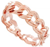 Rose Gold Plated Chain Bracelet Chunky Double Link