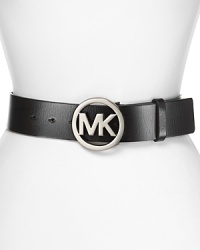 Your outfit isn't complete without the right belt, and this style from MICHAEL Michael Kors cinches your look with a bold logo buckle. Your outfit isn't complete without the right belt, and this style from MICHAEL Michael Kors cinches your look with a bold logo buckle.
