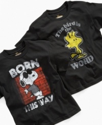 In these vintage t-shirts from Epic Threads, he can show his unique style with one of his favorite Peanuts characters. In these vintage t-shirts from Epic Threads, he can show his unique style with one of his favorite Peanuts characters.