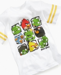 With this Angry Birds graphic t-shirt from Epic Threads, he'll have high-flying style for summer. With this Angry Birds graphic t-shirt from Epic Threads, he'll have high-flying style for summer.