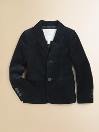 A classic, single-breasted blazer in plush corduroy with check lining.Notched collarLong sleeves with button detailSingle-breasted button-frontSlash pocketFlap welt pocketsCottonDry cleanImported Please note: Number of buttons may vary depending on size ordered. A classic, single-breasted blazer in plush corduroy with check lining.Notched collarLong sleeves with button detailSingle-breasted button-frontSlash pocketFlap welt pocketsCottonDry cleanImported Please note: Number of buttons may vary depending on size ordered.