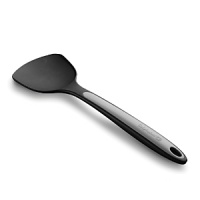 This Calphalon scraper has flexible sides for mixing and scraping and a unique grip-anywhere handle that lets you decide where to hold it. All edges are tapered for easy turning. This Calphalon scraper has flexible sides for mixing and scraping and a unique grip-anywhere handle that lets you decide where to hold it. All edges are tapered for easy turning.