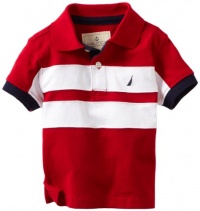 Nautica Sportswear Kids Baby-Boys Infant Short Sleeve Pieced Stripe Polo Shirt, Cherry, 24 Months Nautica Sportswear Kids Baby-Boys Infant Short Sleeve Pieced Stripe Polo Shirt, Cherry, 24 Months