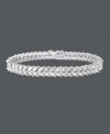 Let spring, and sparkle, come to life! B. Brilliant's luminous bracelet features two elegant rows of marquise-cut cubic zirconias (14-3/8 ct. t.w.) set in sterling silver. Approximate length: 7-1/4 inches.
