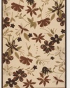 Couristan 5712/1012 URBANE Botanical Garden 24-Inch by 94-Inch Polypropylene Area Rug, Sand/Terra Cotta