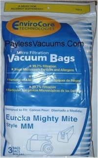 Eureka Part#60295C - Style MM Vacuum Bag Replacement for Eureka Mighty Mite 3670 and 3680 Series Canisters by EnviroCare Part#153-9 - 9/Package Eureka Part#60295C - Style MM Vacuum Bag Replacement for Eureka Mighty Mite 3670 and 3680 Series Canisters by EnviroCare Part#153-9 - 9/Package
