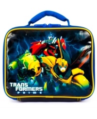Stock him up and send him off thanks to this cool Transformers lunchbox. Stock him up and send him off thanks to this cool Transformers lunchbox.