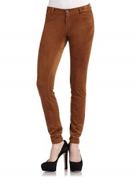 THE LOOKMid-width waistband with belt loopsFront button closure and zip flyFaux front hand pocketsSkinny legsDual back pocketsTHE FITRise, about 8Inseam, about 30THE MATERIALPolyester/spandexCARE & ORIGINHand washImportedModel shown is 5'11 (180cm) wearing US size 4.This item was originally available for purchase at Saks Fifth Avenue OFF 5TH stores. THE LOOKMid-width waistband with belt loopsFront button closure and zip flyFaux front hand pocketsSkinny legsDual back pocketsTHE FITRise, about 8Inseam, about 30THE MATERIALPolyester/spandexCARE & ORIGINHand washImportedModel shown is 5'11 (180cm) wearing US size 4.This item was originally available for purchase at Saks Fifth Avenue OFF 5TH stores.