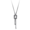 Inox Womens Double Mesh Stainless Steel Hercules Knot Necklace with 2 matching beads at ends (23in.)