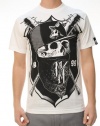 Metal Mulisha Men's Raider Tee Short Sleeve Crew Neck T-Shirt White-Large