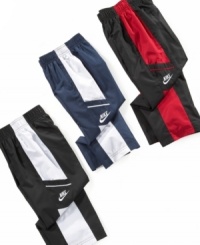 Pull-on and go! These Nike sports pants are a rugged favorite for boys on the run! Pull-on and go! These Nike sports pants are a rugged favorite for boys on the run!