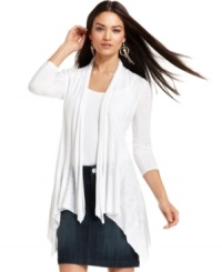 Top off your look with INC's essential ribbed cardigan! Pair it with everything from jean shorts to dresses. Top off your look with INC's essential ribbed cardigan! Pair it with everything from jean shorts to dresses.