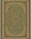 Couristan 7010/0005 Izmir Royal Kashan/Sage-Ivory Border 2-Feet by 3-Feet 11-Inch Rug