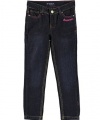 Rocawear Positively Riveting Skinny Jeans (Size 7 - 16) - dark denim, 8