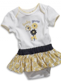 GUESS Kids Girls Bodysuit with Daisy-Print Skirt (0 - 9m), WHITE (0/3M)