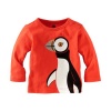 Tea Collection Baby-Boys Infant Puffin Tee, Vermillion, Medium