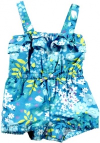 OshKosh B'Gosh Ruffled Floral Shortalls - Blue Floral - 9 Months OshKosh B'Gosh Ruffled Floral Shortalls - Blue Floral - 9 Months