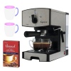 Capresso EC50 Stainless Steel Pump Espresso and Cappuccino Machine + 2Pcs 16 oz. Stoneware Coffee Mug + Accessory Kit