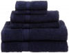 Pinzon Basics 100-Percent Egyptian Cotton 725-Gram 6-Piece Towel Set, Navy