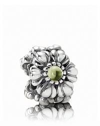 Birthstone accents add a personal touch to PANDORA's floral charm. Birthstone accents add a personal touch to PANDORA's floral charm.