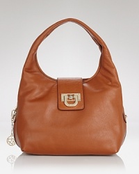 A round the clock wardrobe requires hard working accessories like this hobo from DKNY. Crafted from leather with a shoulder-right shape, it's practically perfect (or perfectly practical.) A round the clock wardrobe requires hard working accessories like this hobo from DKNY. Crafted from leather with a shoulder-right shape, it's practically perfect (or perfectly practical.)