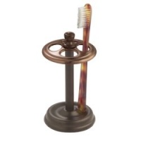InterDesign York Metal Toothbrush Stand, Bronze InterDesign York Metal Toothbrush Stand, Bronze